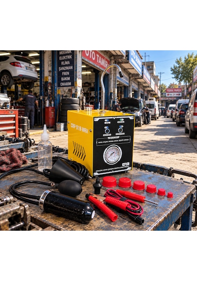 Duman Hava Kaçak Test Cihazi Çift Motorlu Full Ekipman İlk Dolum Sıvısı Hediyeli Sarı