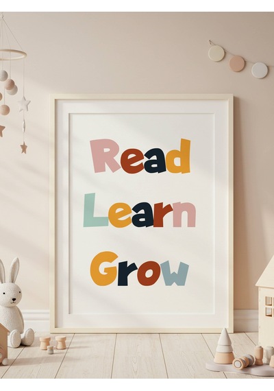 Read Learn Grow Dijital Baskı Poster V3 Çerçevesiz