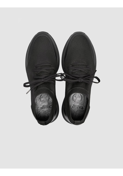 Cabani Triko & Hakiki Dana Deri Siyah Erkek Sneaker Siyah
