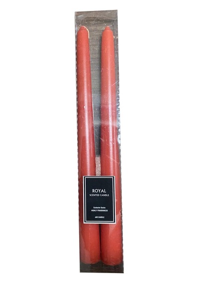 Kırmızı Konik Şamdan Mum 25,5 Cm Kırmızı