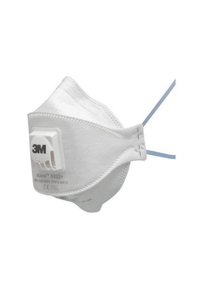 3M 9322A Aura Ffp2 Maske Partikül Solunum Maskesi, Valfli, 9322+