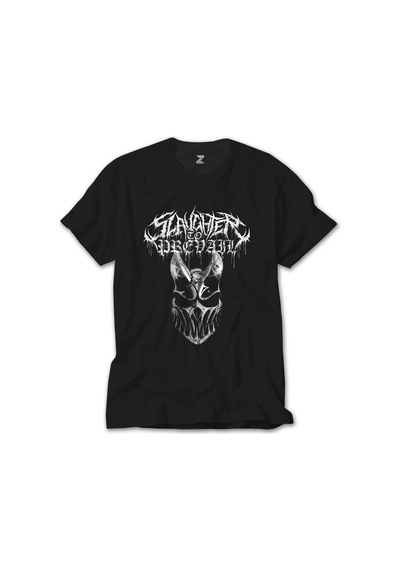Slaughter To Prevail Silvermask Text Siyah Tişört Siyah