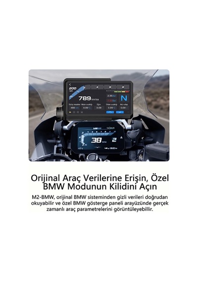 Alienrider M2-bmw 6.2 İnç Akıllı Motosiklet Ekranı - Wonder Wheel - Android Auto Siyah