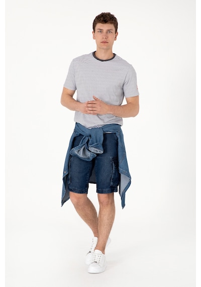 U.S. Polo Assn. Erkek Regular Fit Bisiklet Yaka Siyah Çizgili Tişört 50306898-VR046 U.S. Polo Assn. Erkek Regular Fit Bisiklet Yaka Siyah Çizgili Tişört 50306898-VR046