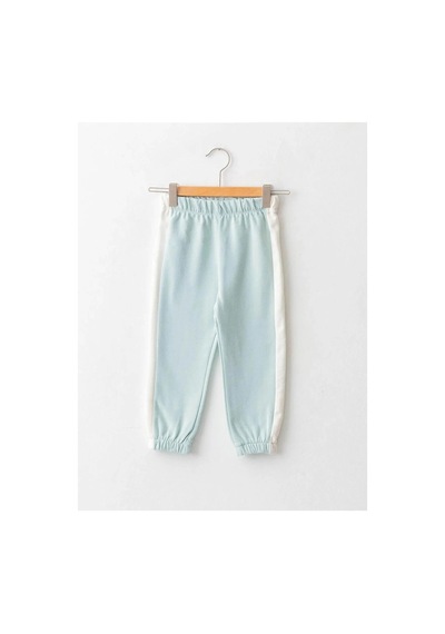 LC Waikiki Lcw Baby Yeşil Beli Lastikli Pamuklu Kız Bebek Eşofman Alt Dull Green