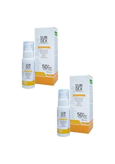 Sundex Healthy Shine Yağlı ve Karma Ciltler İçin Yüz Güneş Kremi SPF50+ 2 x 50 ML