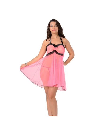 Pembe Tül Gecelik 662 Pembe