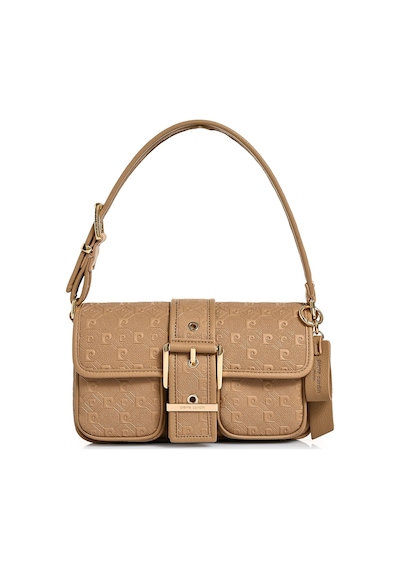 Pierre Cardin 05pc26y010121 Suni Deri Desenli Tokalı Kadın Omuz Çantası Camel