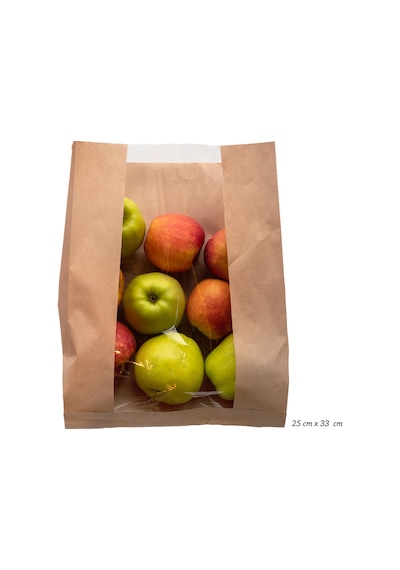 Anadolu Kağıtçılık Pencereli Şamua Kraft Kese Kağıdı 10 Kg 15 Cm X 41 Cm