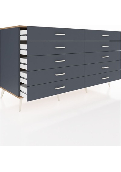 Kronos Konsol 10 Çekmeceli 176x59x99 Antrasit-çam/antrasit Antrasit-çam/antrasit Kronos Konsol 10 Çekmeceli 176x59x99 Antrasit-çam/antrasit Antrasit-çam/antrasit