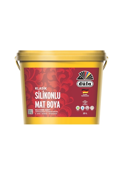 Düfa Klasik Silikonlu Mat İç Cephe Duvar Boyası 15 L - Yeni Kartela