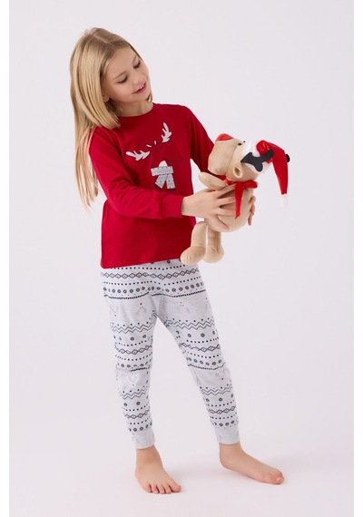 Arnetta Kız Çocuk Kırmızı Pijama Takımı Ar3052-c-v1 Kırmızı
