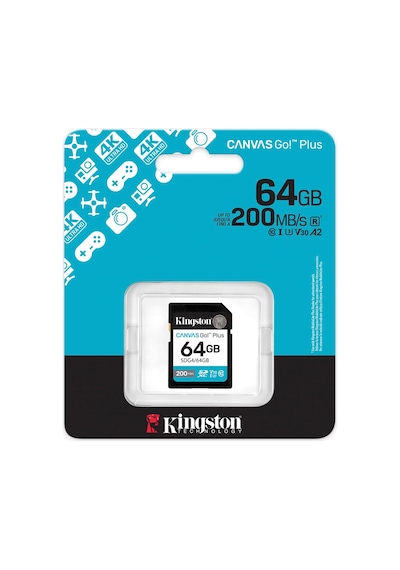 64gb Canvas Go Plus Sd Card Up To 200mb/s Class 10, Uhs-ı, U3, V30 Sdg4/64gb