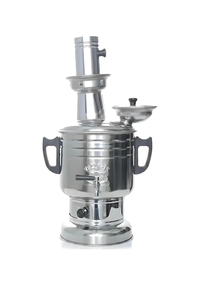 Vezir-iş 4 Litre Kömürlü Semaver Siyah Kulp
