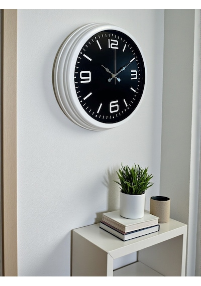 Prime White 40 Cm Metal Modern Duvar Saati Diğer