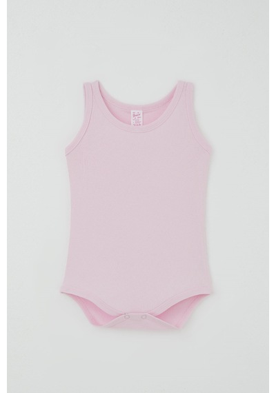 Breeze Kız Çocuk Çıtçıtlı Atlet Zıbın Body Basic 1-3 Yaş , Pembe