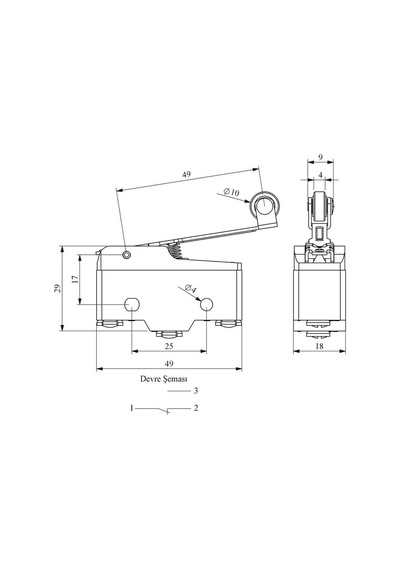 Emas Mn1mım2 Mini Siviç Uzun Kollu Metal Makaralı