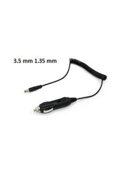 Çakmak Spiral Kablolu 12 Volt 3.5 Mm 1.35 Mm Şarj Adaptör Radar Tespit Cihazı Adaptörü 1 Metre Kablolu