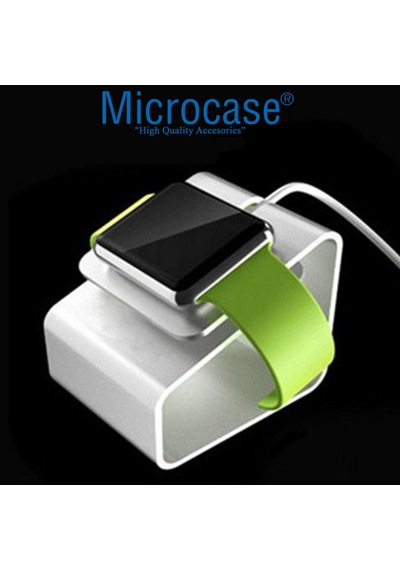 Apple Uyumlu  Watch Seri 5 44 Mm Için Alüminyum Şarj Standı - Gümüş
