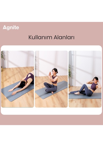 Agnıte Er201-gr Nbr Yoga Ve Egzersiz Matı 181 X 61 Cm 8 Mm Gri