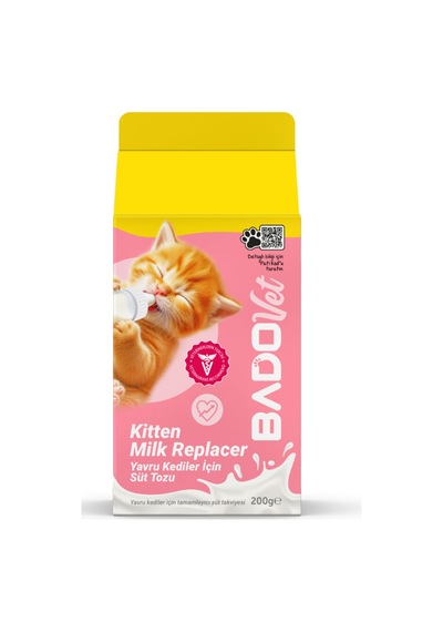 Bado Kitten Milk Replacer Yavru Kediler İçin Süt Tozu Besin Takviyesi 200ml