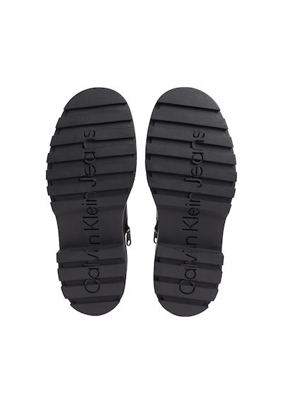 Calvin Klein Jeans Flatform Lace Up High Boots Siyah Siyah