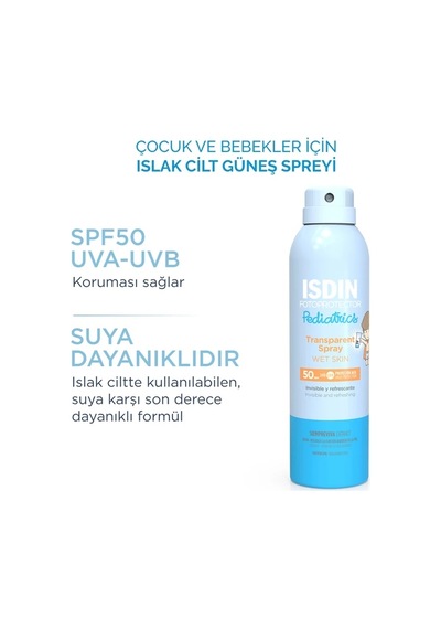 Isdin Fotoprotector Pediatrics Transparent Spray Wet Skin Spf 50 250 ML