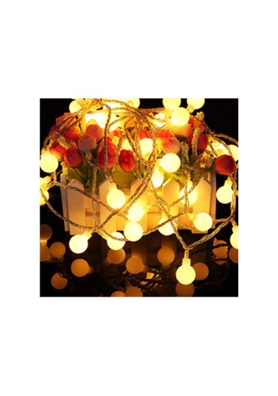 Pilli Top Ledli Mini Ampüllü Led Işık Top Led Aydınlatma 10 Ledli Beyaz