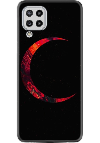 Samsung Uyumlu Galaxy M51 Kılıf Silikon Red Moons 1747