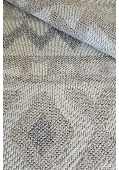 Leiva Home Monaco 0038 Krem Gri Bohem Sisal Bukle Yumuşak Özel Kesim Salon Koridor Mutfak Yolluk Saçaklı Halı 0038-krem/bej/gri