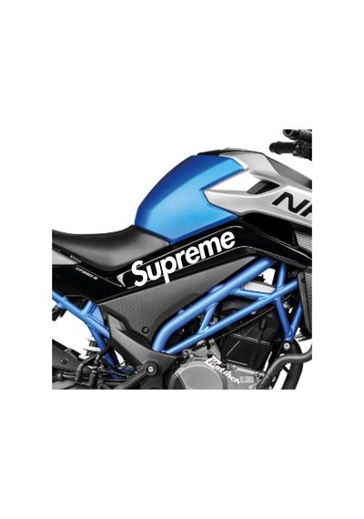 Cfmoto 250 Nk Supreme Orta Şase Tasarım Motosiklet Sticker Etiket Modeli Beyaz