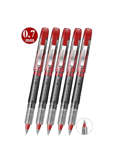 Kırmızı Pilot Kalem Lp-68 5 Adet Scrikss Liquid Pen Pilot Kalem 0.7mm Uçlu Pilot Kalem Hızlı Kuruyan Mürekkepli Pilot