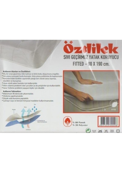 Özdilek Sıvı Geçirmez Fitted Alez 90x190