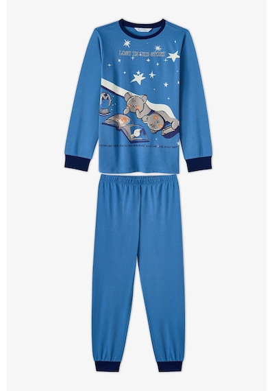 Penti Erkek Çocuk Mavi Story Friends Pamuklu Uzun Kollu 2li Pijama Takımı Penti Erkek Çocuk Mavi Story Friends Pamuklu Uzun Kollu 2li Pijama Takımı