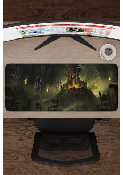 Demon's Souls Kaymaz Dikişli Kauçuk Oyuncu Mousepad V4 - 70x30 Xl Gaming Mouse Pad Fare Altlığı