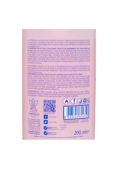 Fresh'n Soft Beauty Asetonsuz Oje Çıkarıcı 200 Ml