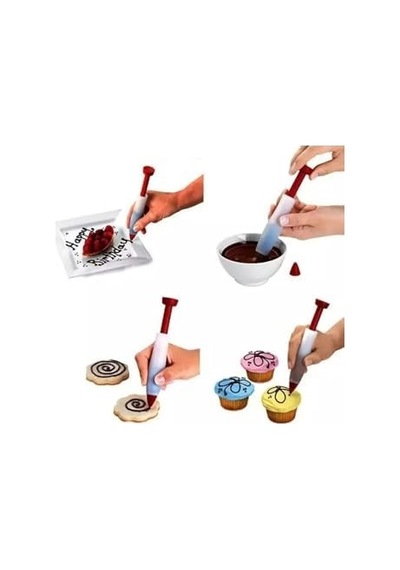 Tinky Winky Pasta Dekor Kalemi 16 Cm Pasta Süsleme Muffin Cupcake Dekor Yazı Çikolata Latte Kalem