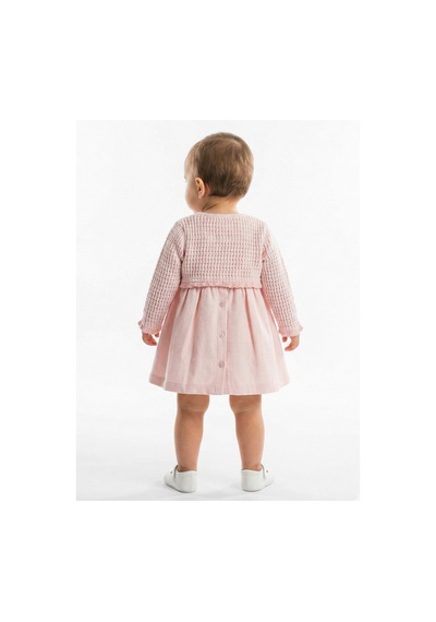 Xo Kids Kız Çocuk Elbise + Bolero 9-24 Ay 52130 Pudra