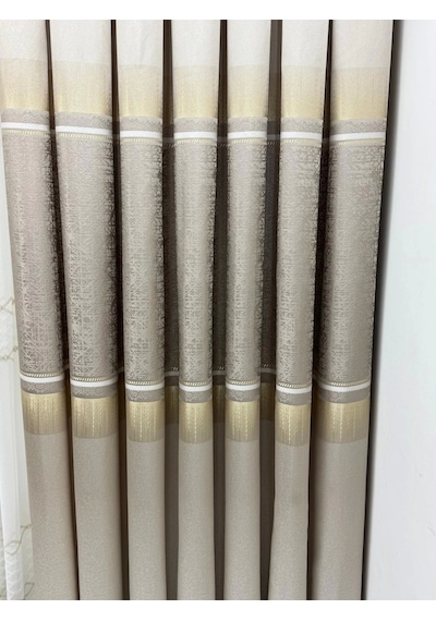 Nivemeshome Nilüfer V -5228 1/3 Sık Pileli Fon Perde Apm Vizon