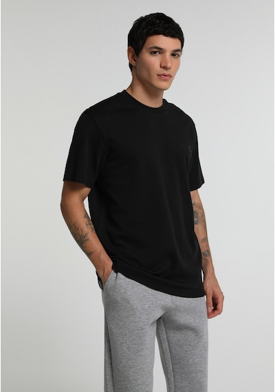 Colin's Colins Regular Fit Yuvarlak Yaka Düz Erkek Siyah Kısa Kol Tişört Cl1082287 Q1.v2 Blk