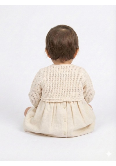 Xo Kids Kız Çocuk Elbise + Bolero 9-24 Ay 52130 Bej