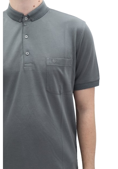 Santa Dmctekstil Erkek 102 Düz Klasik Kesim Rahat Kalıp Tek Cepli Polo Yaka T-shirt Füme Santa Dmctekstil Erkek 102 Düz Klasik Kesim Rahat Kalıp Tek Cepli Polo Yaka T-shirt Füme