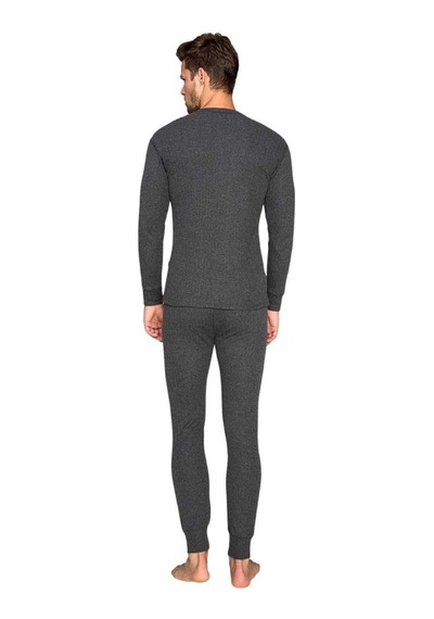 Yetişkin Termal İçlik Set - Thermoform - Soft Unisex - Antrasit Çok Renkli