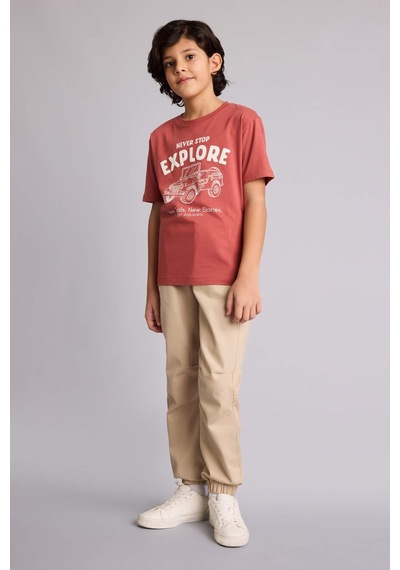 Defacto Jogger Fıt Gabardin Pantolon Erkek Çocuk B6713A824SM Bej