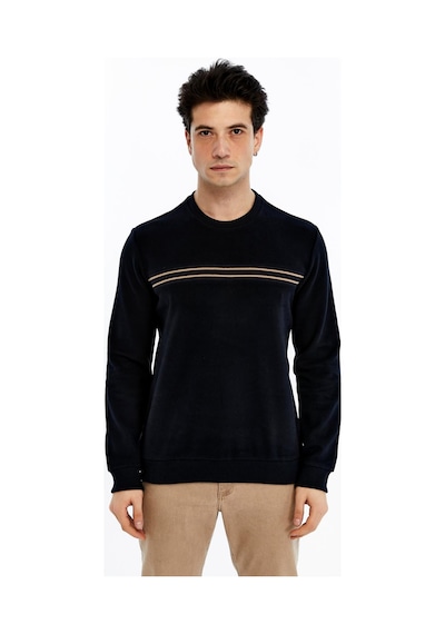 AR-MA Arma Erkek Regular Fit Selanik Kumaş Çizgi Baskılı Bisiklet Yaka Kazak %65 Pamuk %35 Polyester K30124697702 Lacivert AR-MA Arma Erkek Regular Fit Selanik Kumaş Çizgi Baskılı Bisiklet Yaka Kazak %65 Pamuk %35 Polyester K30124697702 Lacivert
