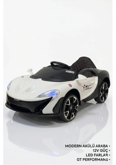 Quantum Gt 12 Volt Akülü Araba Uzaktan Kumandalı Spor Çocuk Arabası Beyaz