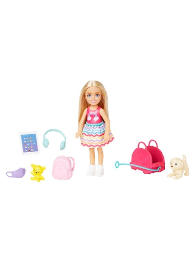 Barbie Seyahatte Chelsea Bebek ve Aksesuarları HJY17