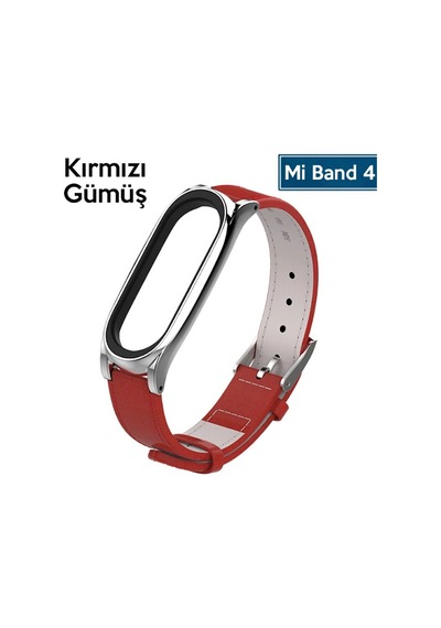 Mijobs Xiaomi Mi Band 5-4 Pu Deri Kayış Kordon- 5775