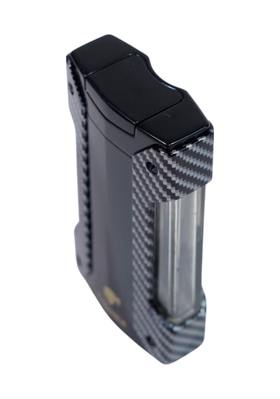 Cohiba Tek Torch Pürmüz Siyah Karbon Desenli Puro Çakmağı