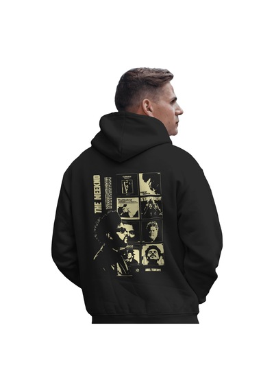 Sevbano The Weeknd Rapper Şarkıcı Baskılı Unisex Oversize Premium Hoodie Siyah